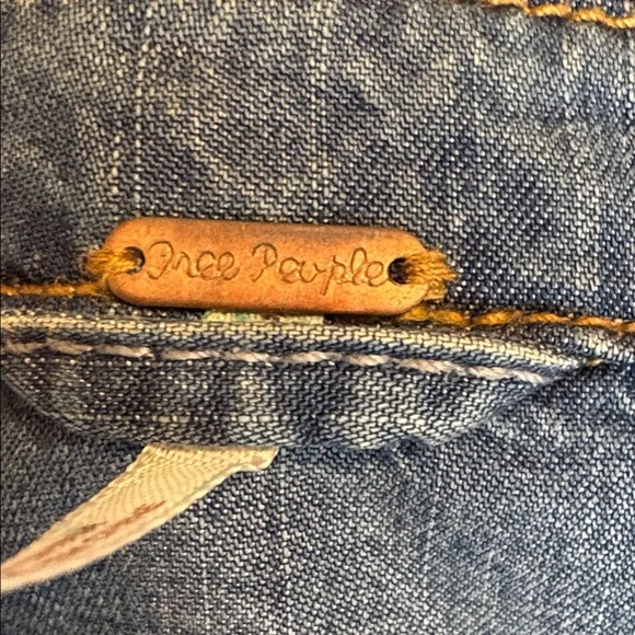 Free People Classic Blue Denim Jacket - Picture 2 of 7